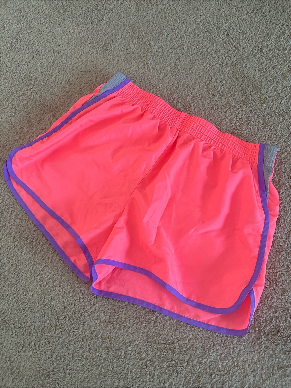 Circo Neon Pink Athletic Shorts with Purple Trim